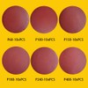TPmax 60 PCS 150mm NO-Hole PSA Aluminum Oxide Sanding Disc,