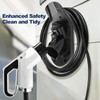 Leclatte EV Charger Holder Wall Mount for SAE J1772, Nozzle