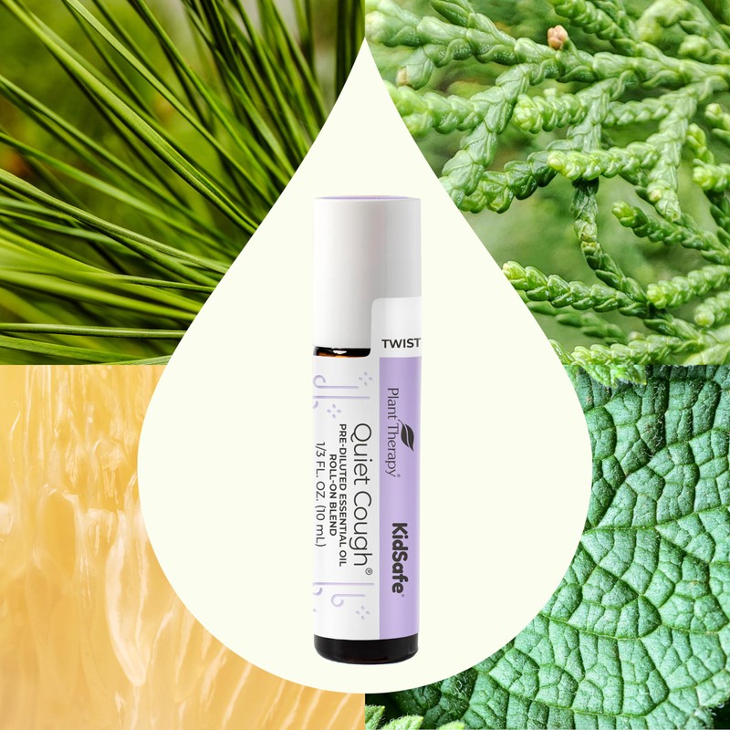 Plant Therapy Quiet Cough KidSafe Pre-Diluted Essential Oil Roll-on 10