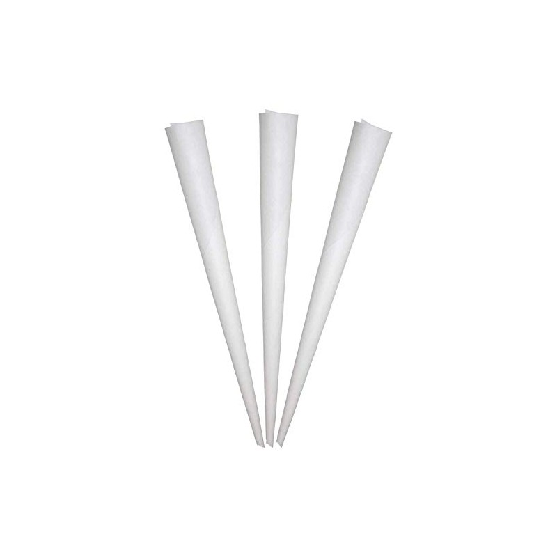 Perfectware Cotton Candy Paper Cones, White, 300 Count