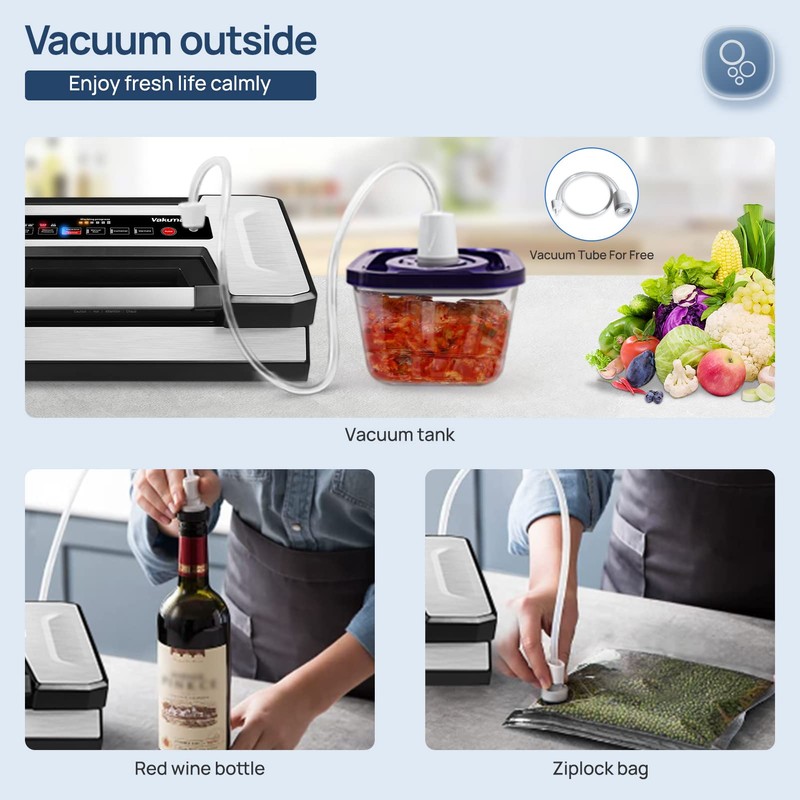 Vakumar Liquid Vacuum Sealer Machine, 90Kpa Vacuum Sealer Machine Preservation