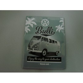 Nostalgic Art Magnet, Kraftmagnet mit Metalloberffläche, VW Retro Bulli, 8 x 6 x 0,2 cm