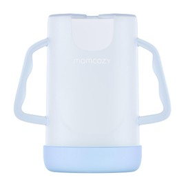 Momcozy Squeeze Pouch Holder for Food Pouches and Drink Boxes, Baby Pouch Holder Allows Baby to Self-Feed and Avoid Messes, Baby Food Pouch Holder Handle is Easy to Grip, Comfortable, Blue