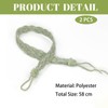 VBSYUYQ 2Pcs Green Tassel Rope Curtain Tiebacks 58cm No Drill
