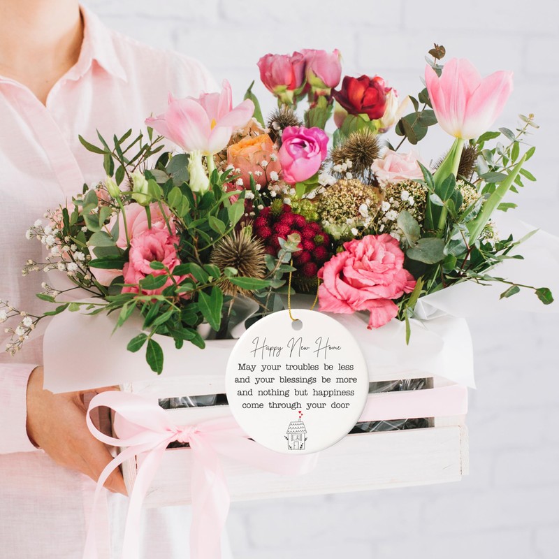 Ceramic New Home Ornament 2024, House Warming Gifts IDea for