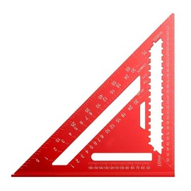 MINGTIANGH Triangular Ruler, Woodworking, Right-Angle Ruler, Round Saw, Aluminum Alloy, Double-Sided Scale, 0-90°, Multi-Angle Adjustable, Durable and Durable, Carpentry, Building, Surveying Supplies
