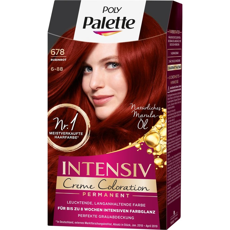 Palette Intensive Creme Colouration Hair Colour, 6-88/678, Ruby Red, Level