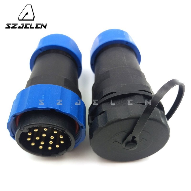 SZJELEN SD28 28MM 16Pin Pair Aviation Cable Connector Plug Socket,Waterproof