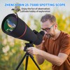 ZHENCHABIN 25-75x80 Spotting Scopes with Tripod & Phone Adapter -