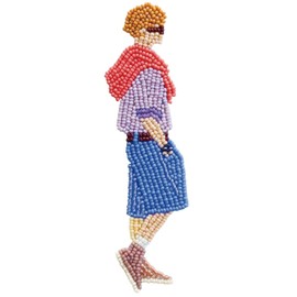 MIYUKI HCA29-3 Otokake Brooch Bead Kit, Made with Embroidery Beads, Flower Viewing