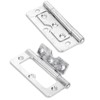 Merriway BH07699 Flush Hurling Hinge, Bright Zinc Plated, Set of