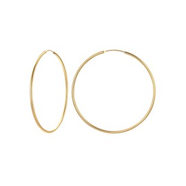 Silvora Large Gold Hoop Earrings for Women, 70MM 18K Gold Big Solid Hoops for Girls Sensitive Ears Attractive Wearing Birthday Present