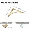 STYLENT Decor Decorative Brass Shelf Bracket, Heavy Duty and Antique