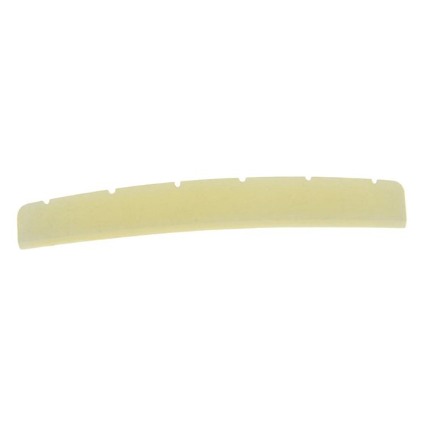 KAISH Curved 42mm Unbleached Pure Bone Nut Guitar Slotted Bone Nut for Strat/Tele 42x3.2mm