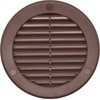 Brown ABS Plastic Round Air Vent Grille 100mm Diameter