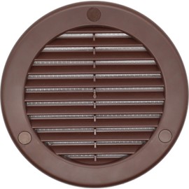 Brown ABS Plastic Round Air Vent Grille 100mm Diameter