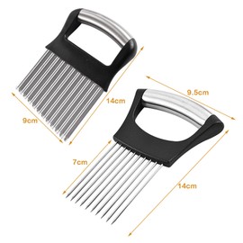 Crinkle Cutter, Onion Cutter Holder, Stainless Steel Cutting Kitchen Gadget, Potato Cutter French Fries Vegetable Cutter and Fruit Slicer