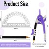 EBOOT Student Geometry Math Set, Drawing Compass and 6 Inch