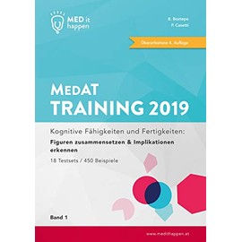 MEDithappen MedAT Training 2019, Band 1: Kognitive Fähigkeiten und Fertigkeiten: Figuren zusammensetzen & Implikationen erkennen (MedAT Economy Paket 2019)