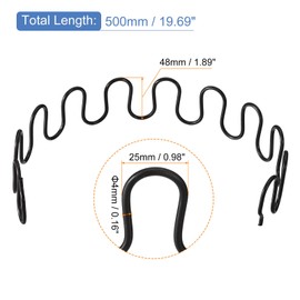 sourcing map 19.7 Inch Sofa Spring Replacement with Clips Nails 4 Pack Round Shape Spring Recliner Parts for Furniture Couch Repair Fixing Chair Sagging Seat, Black