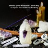 Natural Solution Selenite Healing Crystals, 2 Wands with 1 Massage