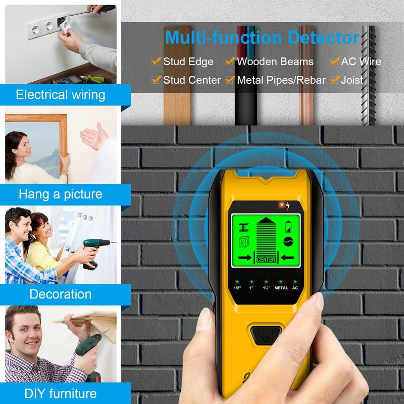 Stud Finder Wall Scanner, 5 in 1 Multifunction Stud Locator