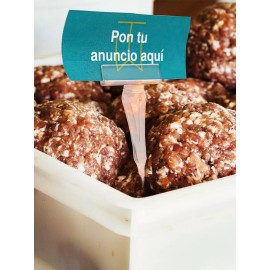 Exhivit Pinza Grande Preciador  De Acrilico Para Carnes Paq 10pzs