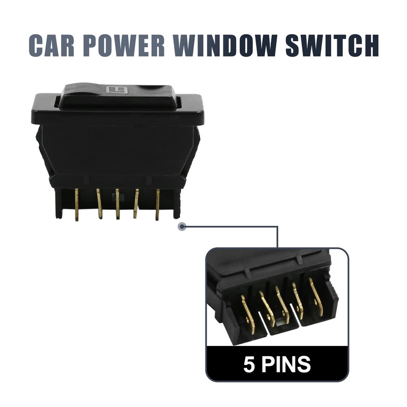 X AUTOHAUX DC 12V Universal 5 Pins Momentary Electric Power