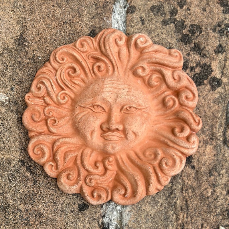 Toocook Handmade Terracotta Sun for Garden and Home Decor, Unique
