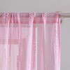Laura Ashley Dash Sheer Curtains with Rod Pocket, Each Panel