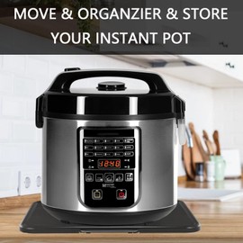 Kitchen Caddy Sliding Tray, Appliance Coffee Maker Slider Large Rolling Tray Under Cabinet Countertop Storage Moving Sliders for Stand Mixer Air Fryer Toaster Blender with Wheels -13.8'' W × 11.7''D