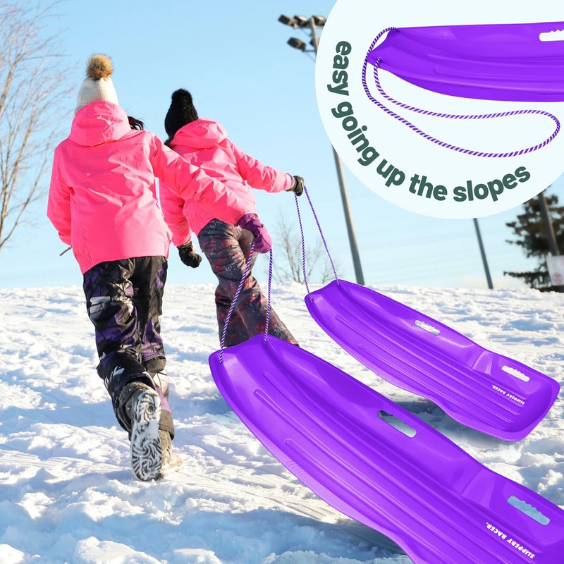 Slippery Racer Downhill Xtreme Flexible Adults and Kids Plastic Toboggan