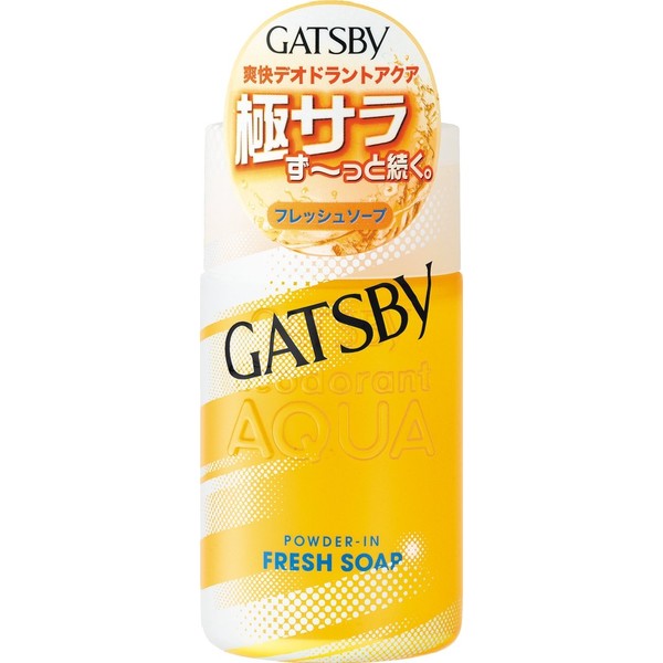 GATSBY Powder Deodorant Aqua Fresh Soap (Quasi Drug) 5.3 fl oz (160 ml)