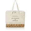 Heads BNR-KCB-S Insulated Bag with Basket Bonheur Eco Bag, White,