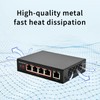 60W 4-Port Gigabit PoE Switch/Extender PoE Splitter Repeater, 10/100/1000Mbps, Supports