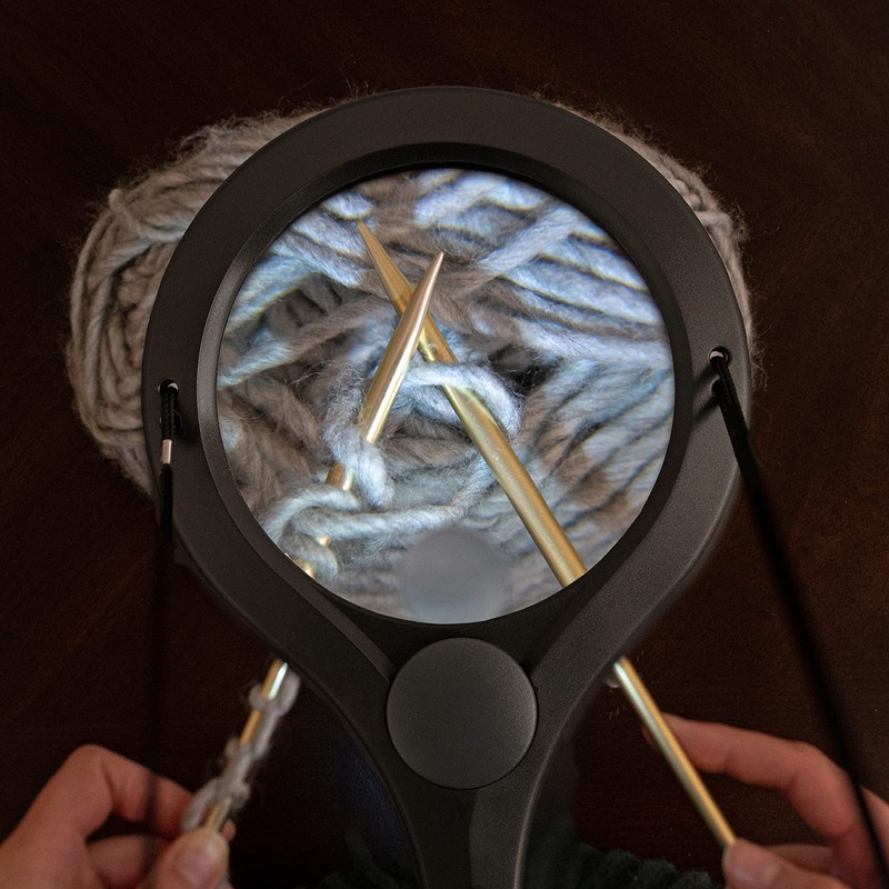 Carson® LumiCraft LED Lighted Hands-Free 2x Magnifier with 4x Spot