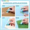 Lasnten 100 Pcs Mini Box Cutter Retractable Utility Knife Keychain