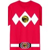 Power Rangers Red Ranger Men's Red Crew Neck Short Sleeve