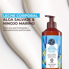 Yves Rocher Loción de leche corporal de Alga Salvaje y Hinojo energizante - 13.2 fl oz. / 13.1 onzas líquidas (390 ml)