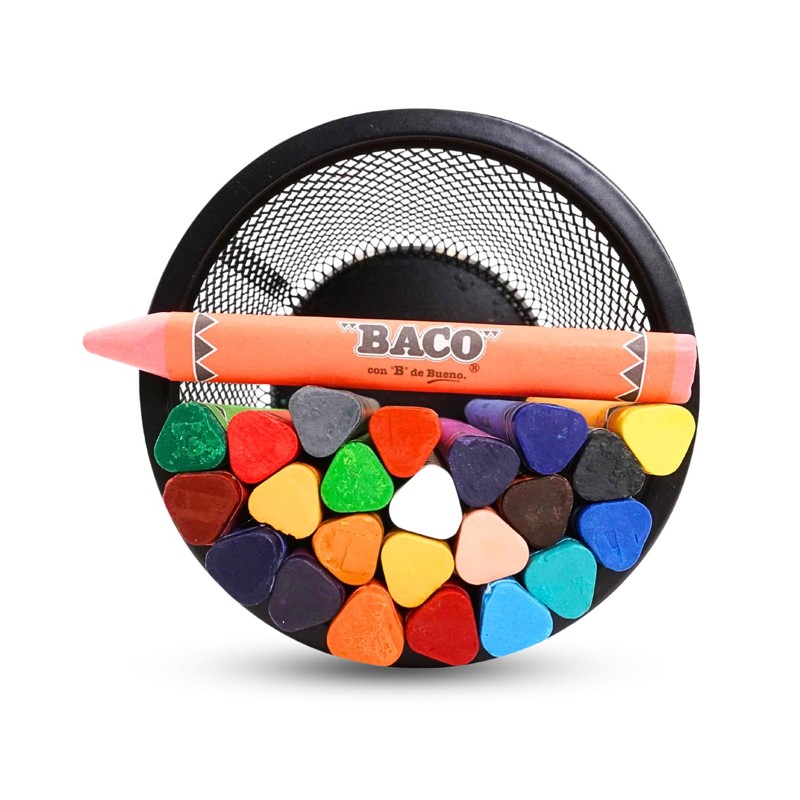 Baco | Crayones Jumbo Triangular - Caja con 24 Piezas,