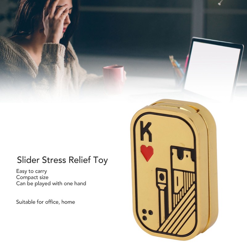 Slider Stress Relief Toy Triple Layered Portable Magnetic Push Clicker
