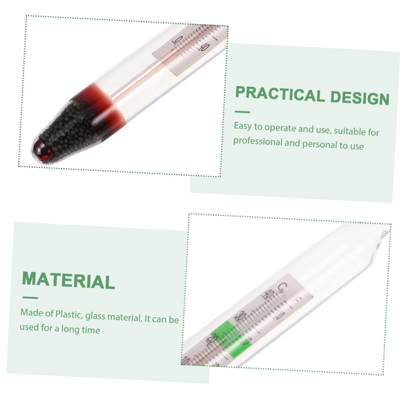 BESPORTBLE 1set High Precision Hydrometer for Aquariums Accurate Glass Salimeter