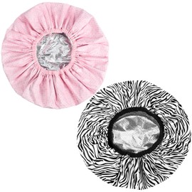 2 Pcs Double Layer Deep Conditioning Cap, Large Heat Cap Shower Cap Steam Cap Processing Caps for Long Thick Hair