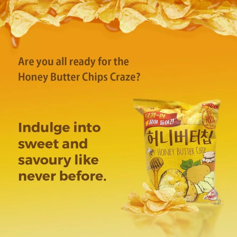 Haitai Honey Butter Chip New Korea Potato Snack (60g x