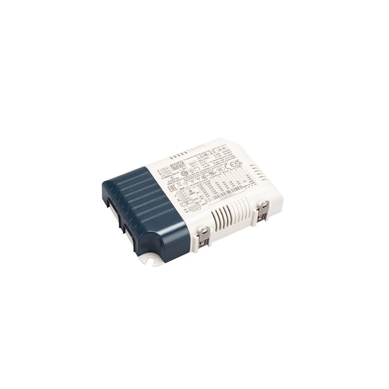 Mean Well LCM-25 AC-DC Multi-Stage Output LED Driver, Active PFC
