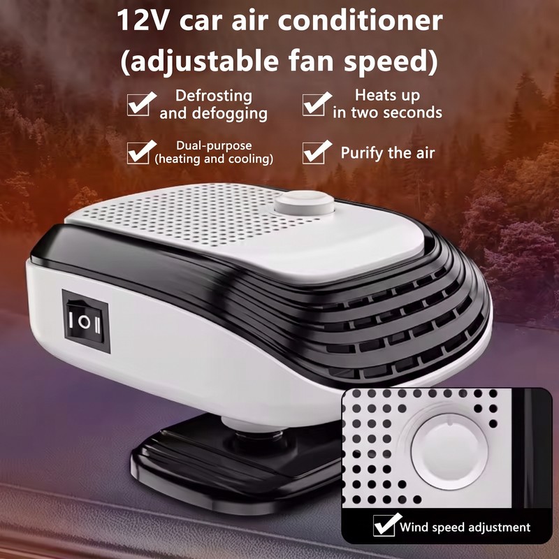12V/24V Car Heater Fan for Winter Driving – Adjustable Wind