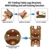 4 Pcs Folding Table Legs, 90 Degree Self Locking Foldable