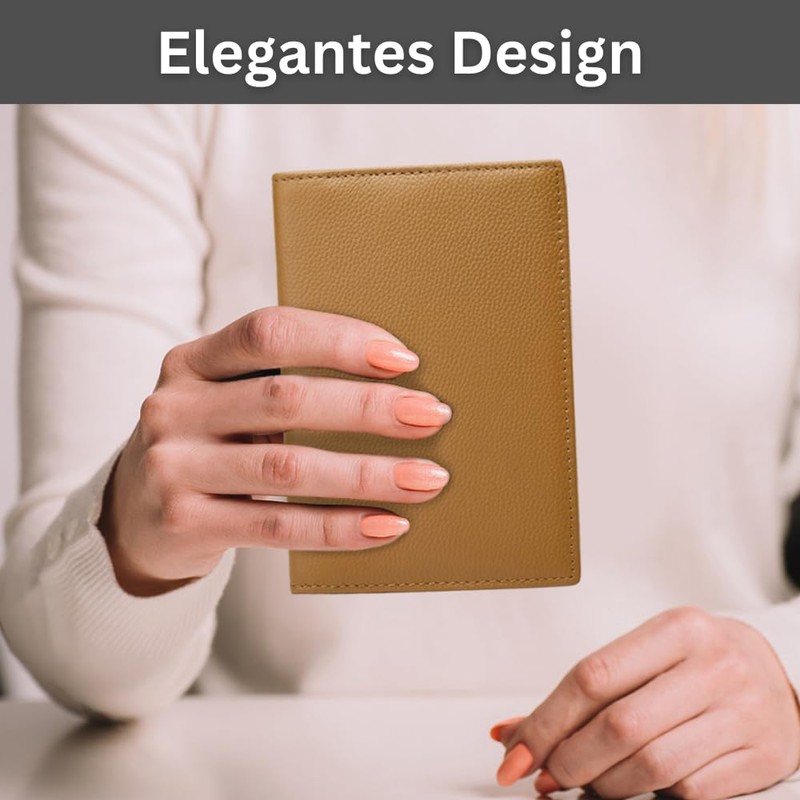 FOMAX Genuine Leather Protective Case for Passport, 100% Leather, Stylish