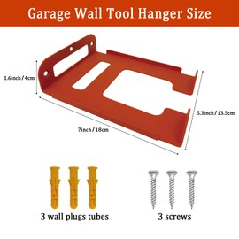 Weed Eater Hanger -1 Pack Heavy Duty Trimmer Rack Wall Mount for Grass Trimmer, Garden Tool Rack/Bracket, Wall Mount Tool Hanger, Shed Storage, Weed Wacker Holder