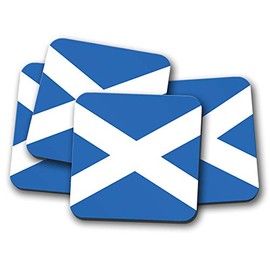 4 Set - Scottish Flag Coaster - Scotland Saltire St Andrew Dad Uncle #15675
